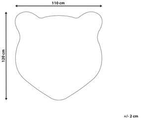 Tapete para crianças em lã rosa impressão de tigre 120 x 110 cm PARKER Beliani