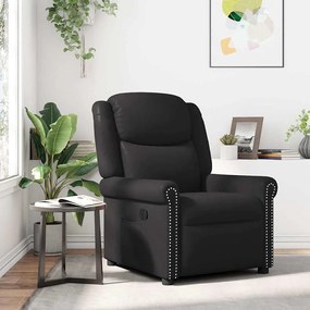 Poltrona reclinável couro artificial castanho brilhante