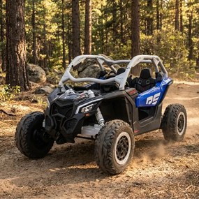 Buggy elétrico para Crianças 24V, 4x4 Maverick Turbo RR Buggy, Rodas de EVA, Banco de couro sintetico Azul - Cinzento