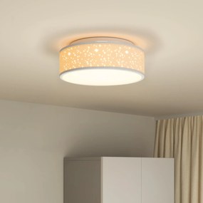 Luzes de Teto com Abajur Estelar Cinza Ø 38 cm Tecido E27