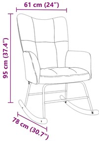 Cadeira de baloiço tecido cinzento-escuro