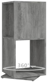 Armário giratório 34,5x34,5x75,5 cm aglomerado cinza cimento