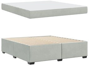 Estrutura de cama com colchão Cinzento-claro 180 x 200 cm