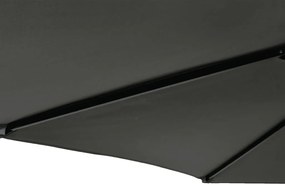 Guarda-sol de jardim com poste de aço 225x225x212 cm antracite
