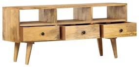 Móvel de TV 110x36x50 cm madeira de mangueira maciça