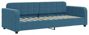 Sofá-cama com gavetão 80x200 cm veludo azul