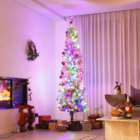 Árvore de Natal 225 cm Árvore de Natal Artificial com 220 Luzes LED de Duas Cores 519 Ramos e Suporte de Aço  Verde