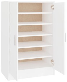 Armário para sapatos 60x35x92 cm derivados de madeira branco