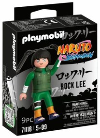 Figuras Playmobil Naruto Shippuden - Rock Lee 71118 9 Peças