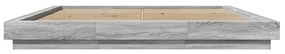 Estrutura de cama 180x200 cm derivados de madeira cinza sonoma