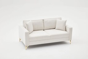 Sofá de 2 Lugares Berlin – Creme Dourado – 180x83x91 cm