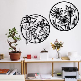 Acessório Decorativo de Parede em Metal Mucbir – Preto – 100 x 50 cm