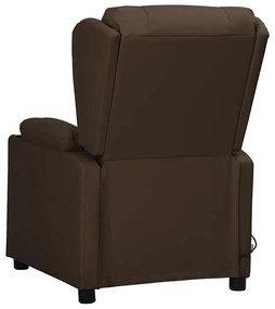 Cadeira de massagens couro artificial castanho