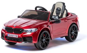 BMW M5 COM MP4 E DRIFT CARRO ELÉTRICO INFANTIL 24V VERMELHO