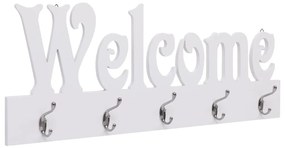 Cabide de parede WELCOME 74x29,5 cm branco