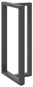 Pés para mesa de bar em forma de T, 2 peças, antracite, 60x35x(110-111