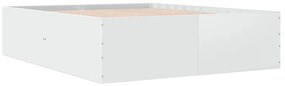 Estrutura de cama 160x200 cm derivados de madeira branco