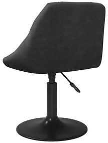 Cadeiras de jantar giratórias 4 pcs veludo preto