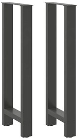 vidaXL Pés para mesa de bar antracite 2 peças 40x(100-101) cm aço
