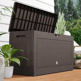 Caixa exterior para almofadas 310L 119 x 48 x 60 cm Castanho
