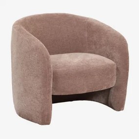 Poltrona Gombren Chenille Rosa Quartzo - Sklum