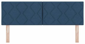 Cabeceira design de diamante azul 160 cm em tecido