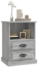 Mesa de cabeceira 43x36x60 cm cinzento sonoma