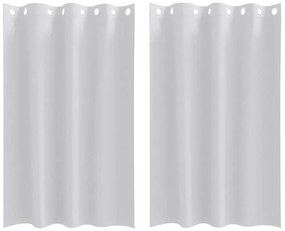 Cortinas com cortinas 2 pcs Cinza Claro 175 x 140 cm Poliéster