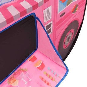 Tenda de brincar infantil com 250 bolas 70x112x70 cm rosa