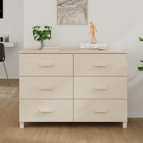 vidaXL Aparador HAMAR 113x40x80 cm pinho maciço castanho-mel
