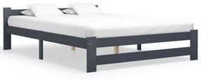 vidaXL Estrutura de cama 180x200 cm pinho maciço cinzento-escuro
