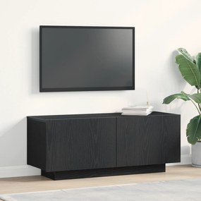 Estante para TV vidaXL Preta em Carvalho 100x35x40 cm em Madeira Engenheirada
