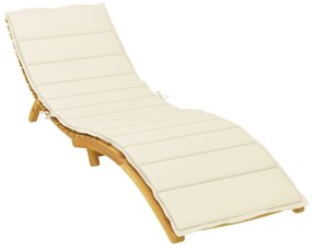 Almofadão p/ espreguiçadeira 200x50x3 cm tecido oxford creme