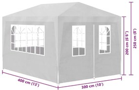 Tenda para festas 3x4 m branco