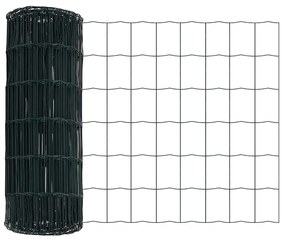 Cercas Euro com 13 Postes em Espeto 0,8 x 25m Aço Galvanizado Verde
