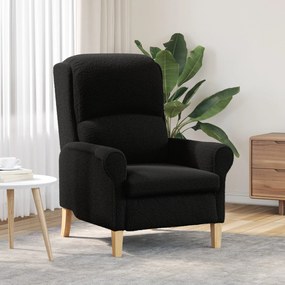 Poltrona Ergonómica Preta Tecido, Madeira Padrão Ergonómica