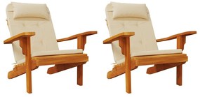 Almofadões p/ cadeira adirondack 2 pcs tecido oxford bege