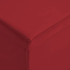 Banco de arrumação dobrável PVC vermelho tinto