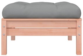 Apoios de pés jardim c/ almofadões 2pcs madeira douglas maciça