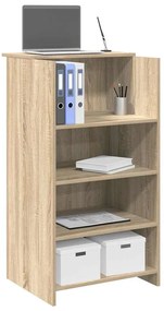 vidaXL Balcão de recepção Carvalho Sonoma 55x50x103,5 cm Madeira projetada