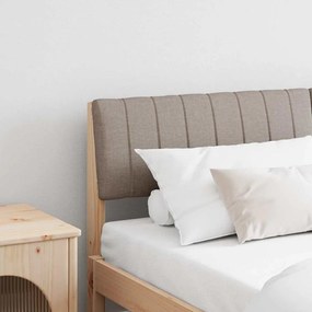 vidaXL Cabeceira estofada Cinzento-acastanhado 150 cm