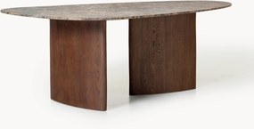 Mesa de jantar orgânica com tampo em mármore Meadow, vários tamanhos