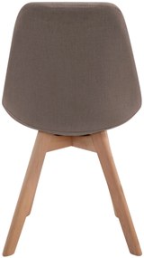 Cadeira de cozinha e sala de jantar Borneo V2 em tecido 48 x 84 x 55 cm Castanho acinzentado