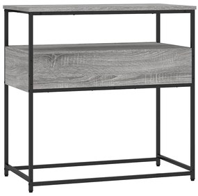 Mesa consola 75x40x75 cm derivados de madeira cinzento sonoma