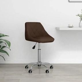 vidaXL Cadeira de escritório giratória couro artificial castanho