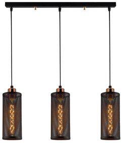 Chandelier Amasra – Preto Bronze – 60 x 10 cm