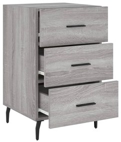 Mesa de cabeceira 40x40x66 cm derivados madeira cinzento sonoma