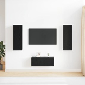 Conjunto de Móveis para TV vidaXL de 3 Peças Montado na Parede em Carv