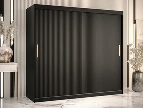 Roupeiro Hartford 400, Preto, 200x200x62cm, 159 kg, Portas para roupeiro: Deslizante, Número de prateleiras: 9, Número de prateleiras: 9