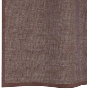 Cortinas de voile com ilhós 2 pcs castanho 140x260 cm